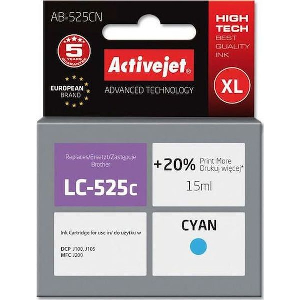 ACTIVEJET AB-525CN ΜΕΛΑΝΙ ΣΥΜΒΑΤΟ ΜΕ BROTHER LC525C 15 ML CYAN