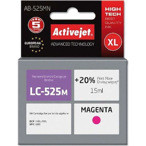 ACTIVEJET AB-525MN ΜΕΛΑΝΙ ΣΥΜΒΑΤΟ ΜΕ BROTHER LC525M 15 ML MAGENTA