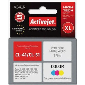 ACTIVEJET AC-41R ΜΕΛΑΝΙ ΣΥΜΒΑΤΟ ΜΕ CANON CL-41 PREMIUM 18 ML COLOR