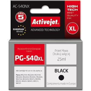 ACTIVEJET AC-540NX ΜΕΛΑΝΙ ΣΥΜΒΑΤΟ ΜΕ CANON PG-540XL 25 ML BLACK