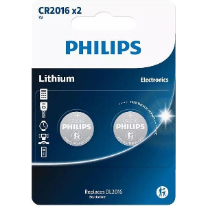 PHILIPS CR2016P2/01GRS ΜΠΑΤΑΡΙΑ ΛΙΘΙΟΥ BLISTER 2ΤΕΜ. 3V