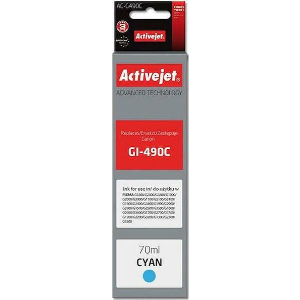 ACTIVEJET AC-G490C ΜΕΛΑΝΙ ΣΥΜΒΑΤΟ ΜΕ CANON GI-490C 70 ML 7000 PAGES CYAN