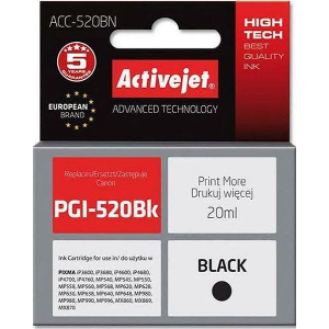 ACTIVEJET ACC-520BN ΜΕΛΑΝΙ ΣΥΜΒΑΤΟ ΜΕ CANON PGI-520BK 20 ML BLACK
