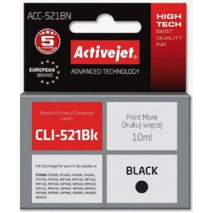 ACTIVEJET ACC-521BN ΜΕΛΑΝΙ ΣΥΜΒΑΤΟ ΜΕ CANON CLI-521BK 10 ML BLACK