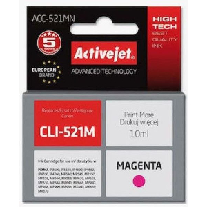 ACTIVEJET ACC-521MN ΜΕΛΑΝΙ ΣΥΜΒΑΤΟ ΜΕ CANON CLI-521M 10 ML MAGENTA