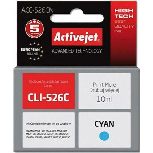 ACTIVEJET ACC-526CN ΜΕΛΑΝΙ ΣΥΜΒΑΤΟ ΜΕ CANON CLI-526C 10 ML CYAN