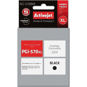 ACTIVEJET ACC-570BNX ΜΕΛΑΝΙ ΣΥΜΒΑΤΟ ΜΕ CANON PGI-570XLBK 22 ML BLACK