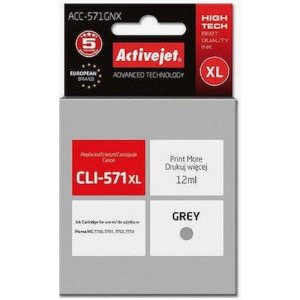 ACTIVEJET ACC-571GNX ΜΕΛΑΝΙ ΣΥΜΒΑΤΟ ΜΕ CANON CLI-571XLG 12 ML GREY