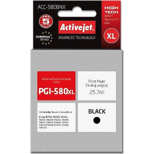 ACTIVEJET ACC-580BNX ΜΕΛΑΝΙ ΣΥΜΒΑΤΟ ΜΕ CANON PGI-580XLBK 257 ML BLACK