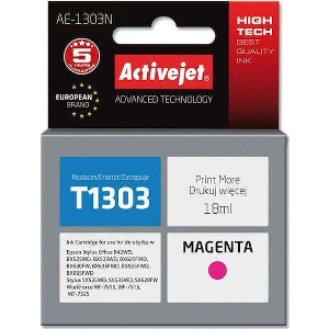 ACTIVEJET AE-1303N ΜΕΛΑΝΙ ΣΥΜΒΑΤΟ ΜΕ EPSON T1303 18 ML MAGENTA