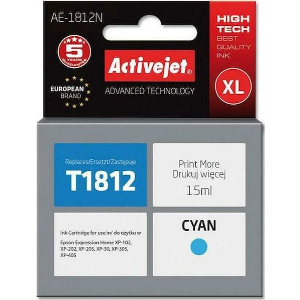 ACTIVEJET AE-1812N ΜΕΛΑΝΙ ΣΥΜΒΑΤΟ ΜΕ EPSON 18XL T1812 15 ML CYAN