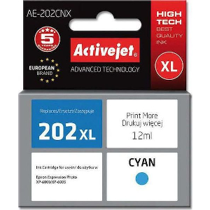 ACTIVEJET AE-202CNX ΜΕΛΑΝΙ ΣΥΜΒΑΤΟ ΜΕ EPSON 202XL H24010 12 ML CYAN