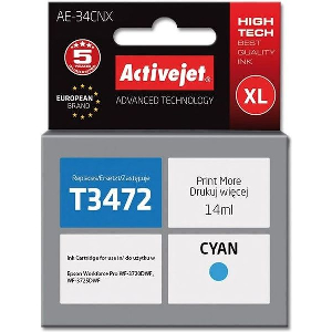 ACTIVEJET AE-34CNX ΜΕΛΑΝΙ ΣΥΜΒΑΤΟ ΜΕ EPSON 34XL T3472 14 ML CYAN