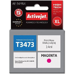 ACTIVEJET AE-34MNX ΜΕΛΑΝΙ ΣΥΜΒΑΤΟ ΜΕ EPSON 34XL T3473 14 ML MAGENTA