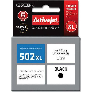 ACTIVEJET AE-502BNX ΜΕΛΑΝΙ ΣΥΜΒΑΤΟ ΜΕ EPSON 502XL W14010 16 ML BLACK