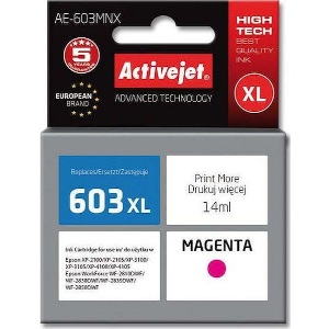 ACTIVEJET AE-603MNX ΜΕΛΑΝΙ ΣΥΜΒΑΤΟ ΜΕ EPSON 603XL T03A34 14 ML MAGENTA