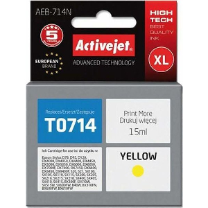 ACTIVEJET AEB-714N ΜΕΛΑΝΙ ΣΥΜΒΑΤΟ ΜΕ EPSON T0714 T0894 T1004 15 ML YELLOW