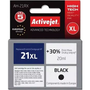 ACTIVEJET AH-21RX ΜΕΛΑΝΙ ΣΥΜΒΑΤΟ ΜΕ HP 21XL C9351A PREMIUM 20 ML BLACK