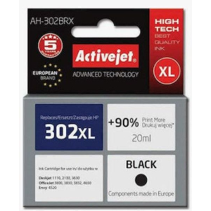 ACTIVEJET AH-302BRX ΜΕΛΑΝΙ ΣΥΜΒΑΤΟ ΜΕ HP 302XL F6U68AE PREMIUM 20 ML BLACK