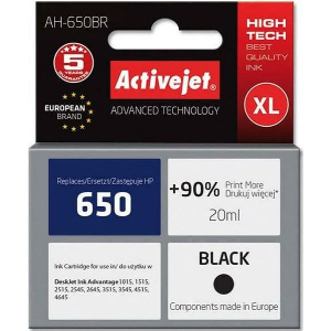 ACTIVEJET AH-650BR ΜΕΛΑΝΙ ΣΥΜΒΑΤΟ ΜΕ HP 650 CZ101AE PREMIUM 20 ML BLACK