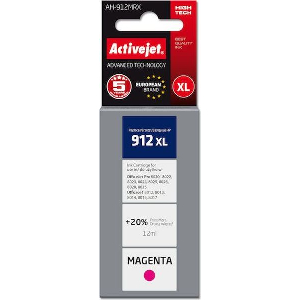 ACTIVEJET AH-912MRX ΜΕΛΑΝΙ ΣΥΜΒΑΤΟ ΜΕ HP 912XL 3YL82AE PREMIUM 990 PAGES 12 ML MAGENTA