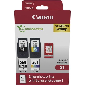 CANON ΜΕΛΑΝΙ INKJET PG-560XL/CL-561XL ΜΕ OEM:3712C008
