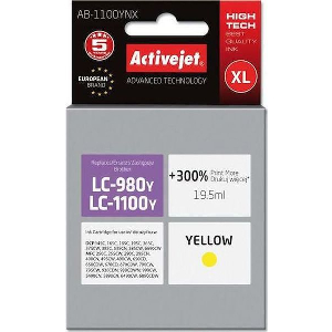 ACTIVEJET AB-1100YNX ΜΕΛΑΝΙ ΣΥΜΒΑΤΟ ΜΕ BROTHER LC1100Y/980Y 195 ML YELLOW