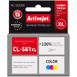 ACTIVEJET AC-561NX ΜΕΛΑΝΙ ΣΥΜΒΑΤΟ ΜΕ CANON CL-561XL 18 ML COLOR: CYAN MAGENTA YELLOW