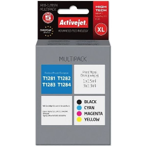 ACTIVEJET AEB-1285N ΜΕΛΑΝΙ ΣΥΜΒΑΤΟ ΜΕ EPSON T1281 T1282 T1283 T1284 1 X 15 ML 3 X 13 ML