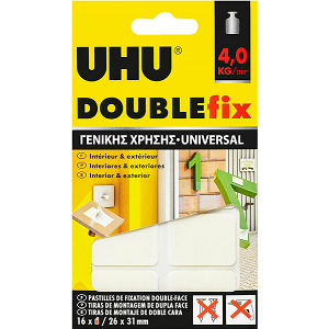 ΑΥΤΟΚΟΛΛΗΤΑ UHU DOUBLE FIX EXTREME 16 TEM 4KGR