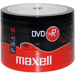 MAXELL DVD-R 4,7GB 16X SHRINK PACK 50PCS