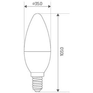 ΛΑΜΠΤΗΡΑΣ GEYER LED C35 2.5W E14 3000K 250LM