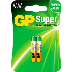 GP ALKALINE BATTERY 1.5V AAAA LR61- 2PCS. GP