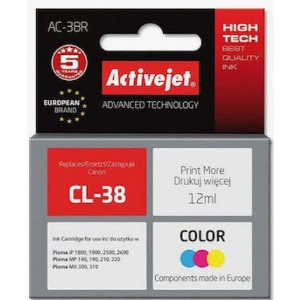 ACTIVEJET AC-38R ΜΕΛΑΝΙ ΣΥΜΒΑΤΟ ΜΕ CANON CL-38 PREMIUM 12 ML COLOR