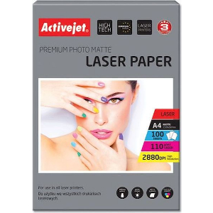 ACTIVEJET AP4-110M100L MATT PHOTO PAPER FOR LASER PRINTERS A4 100 PCS