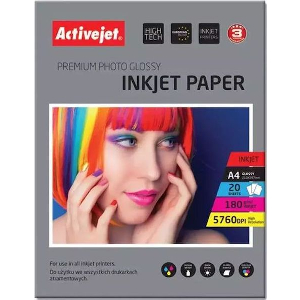 ACTIVEJET AP4-180G20 PHOTO PAPER A4 20 PCS