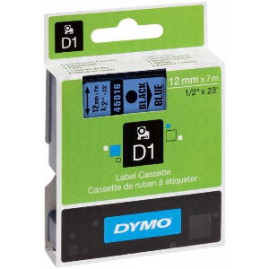 DYMO ΕΤΙΚΕΤΕΣ D1 12MM BLACK/BLUE 45016 S0720560