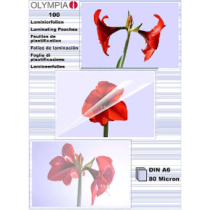 OLYMPIA 9168 ΦΥΛΛΑ ΠΛΑΣΤΙΚΟΠΟΙΗΣΗΣ ΓΙΑ Α6 ΣΕ ΚΟΥΤΙ 80 MICRONS 100 ΤΜΧ