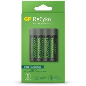 GP ΦΟΡΤΙΣΤΗΣ ΜΠΑΤΑΡΙΩΝ M451-270AAHCE-EB4+4 AA NIMH 2600MAH FAST