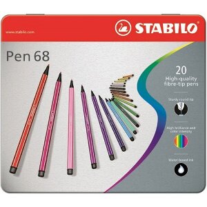 ΜΑΡΚΑΔΟΡΟΙ STABILO 6820-6 METAL 20ΤΕΜ