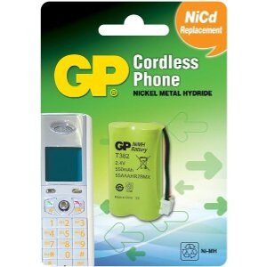BATTERY FOR CORDLESS PHONE GP 2*AAA 2.4V NIMH 550 MAH GPT382