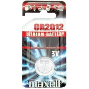 BUTTON CELL BATTERY LITHIUM MAXELL CR-2012 3V