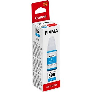 ΓΝΗΣΙΟ ΜΕΛΑΝΙ CANON GI-590C CYAN ΜΕ OEM:1604C001