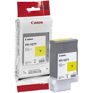 ΓΝΗΣΙΟ ΜΕΛΑΝΙ CANON PFI-107 YELLOW - 130ML ΜΕ OEM:6708B001