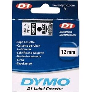 DYMO ΧΑΡΤΟΤΑΙΝΙΑ ΓΙΑ ΕΤΙΚΕΤΟΓΡΑΦΟ D1 12 MM X 7 M ΜΑΥΡΗ/ ΔΙΑΦΑΝΗΣ (45010)