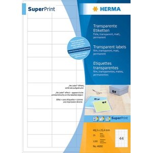 ΕΤΙΚΕΤΕΣ HERMA TRANSPARENT LASER, COPY 210X297 25PCS