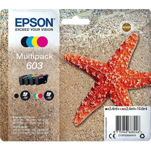 ΓΝΗΣΙΟ ΜΕΛΑΝΙ EPSON 603 MULTIPACK ΜΕ OEM:C13T03U64010