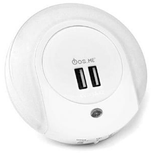 FOSME 17-00504 ΦΩΤΙΣΤΙΚΟ ΝΥΚΤΟΣ 2XUSB LED 1W 3000K SENSOR