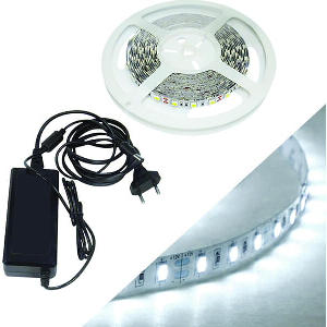 FOSME 24-00506 ΛΕΝΤΟΤΑΙΝΙΑ 5Μ 72W IP65 ΨΥΧΡΟ ME ΤΡΟΦΟΔΟΤΙΚΟ BLISTER
