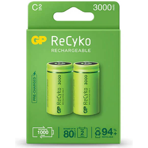 GP RECYKO BATTERY 3000MAH C (2 BATTERY PACK)